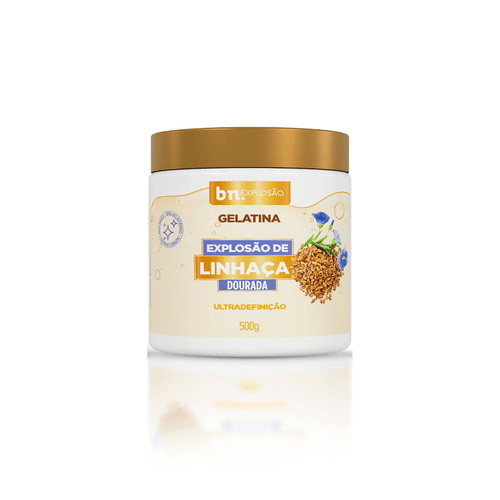 Gelatina Explosão de Linhaça Dourada 500g | bn.Cachos Gelatina Explosão de Linhaça Dourada 500g | bn.Cachos